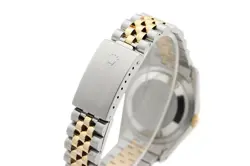 Rolex Mens Datejust 16233 18K Yellow Gold & Steel 2-Tone Gray Dial Diamond Watch