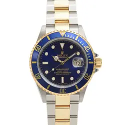 ROLEX Submariner Blue Sub D# Gold 16613 SS×750YG #007