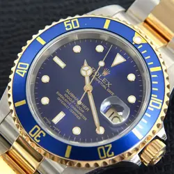 ROLEX Submariner Blue Sub D# Gold 16613 SS×750YG #007