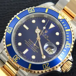 ROLEX Submariner Blue Sub D# Gold 16613 SS×750YG #007