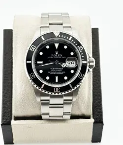 ROLEX SUBMARINER DATE 16610 BLACK DIAL 40MM STAINLESS STEEL 2007