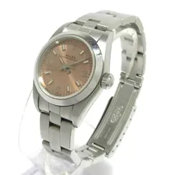 Auth ROLEX Oyster Perpetual 76080 A693599 Pink Women's Wrist Watch