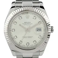 ROLEX DATEJUST 2 116334G WG DIAMOND AUTOMATIC MEN'S #BS037