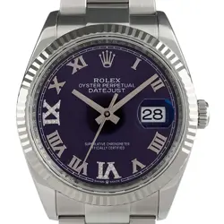 ROLEX DATEJUST 36 AUVERGINE 126234 WG DIAMOND AUTOMATIC MEN'S #BS021