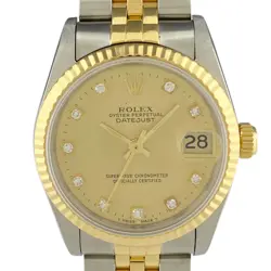 ROLEX DATEJUST 68273G YG DIAMOND AUTOMATIC BOYS #BS093
