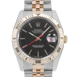 ROLEX TERNOGRAPH 116261 BLACK 5 ROW JUBILEE BRACELET F NUMBER SECOND HAND MENS