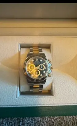 2023 ROLEX DAYTONA 116503 SILVER AND GOLD OYSTER BRACELET WITH GOLD BEZEL
