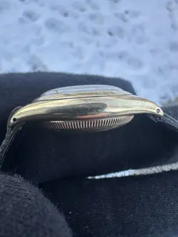 Rolex 3131 Oyster Perpetual Bubble Back 14k Gold 32mm Oyster Auto Vintage Watch