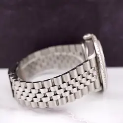 Rolex Men's Datejust 36mm Jubilee Steel Watch ICED 3.25ct Diamonds MOP Dial