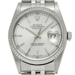 Rolex 1/30  Datejust 16234 A No. 1999 Silver Watch r45_0127