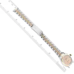 ROLEX DATEJUST STEEL YELLOW GOLD TAPESTRY DIAL LADIES WATCH 79173
