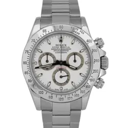 MINT ROLEX DAYTONA COSMOGRAPH WHITE REHAUT STAINLESS STEEL 40MM OYSTER 116520