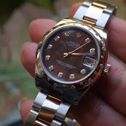 Rolex Datejust 178341NG Everose & Steel Mother of Pearl Diamond 31 mm 2020s