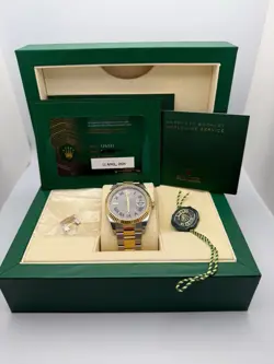 2024 ROLEX DATEJUST 41 126333 WIMBLEDON DIAL YELLOW GOLD STEEL OYSTER