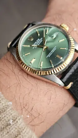 VINTAGE ROLEX DATEJUST 16013 OLIVE GREEN DIAL MEN'S AUTOMATIC WATCH 1978