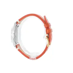 Rolex Oyster 6426 34mm Silver Linen Index(7+3) Dial Smooth Bezel Leather Band