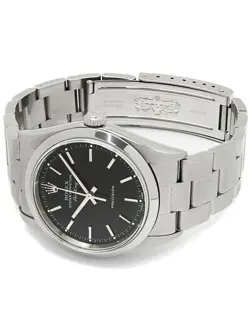 USED ROLEX Air King 14000M Black Case Size 34mm Men's Watch #121028