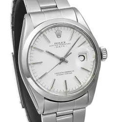 USED ROLEX Oyster Perpetual Date 1500 White Men's Watch #114728
