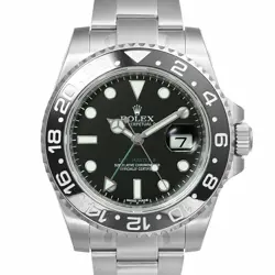 USED ROLEX GMT MASTER 2 116710LN BLACK CASE SIZE 40MM×40MM MEN'S WATCH #121028