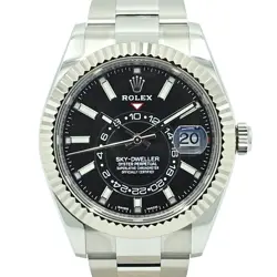 USED ROLEX SKY DWELLER 326934 BLACK MEN'S WATCH #11428