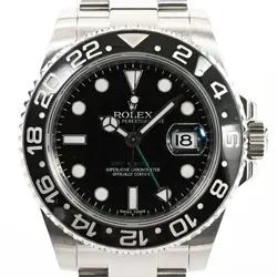 USED ROLEX GMT MASTER 2 STICK DIAL 116710LN BLACK MEN'S WATCH #111028
