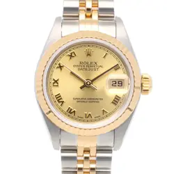 ROLEX DATEJUST WATCHES 79173 STAINLESS STEEL K18 YELLOW GOLD K NUMBER USED