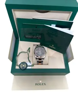 2024 ROLEX DATEJUST WIMBLEDON DIAL 41 TWO TONE ROSE GOLD OYSTER BRACELET 126331