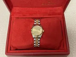 ROLEX DATEJUST LADIES 69173 BOX WARRANTY CHAMPAGNE COLOR