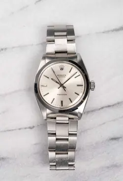 VINTAGE ROLEX OYSTER PRECISION REF 6426 70S VINTAGE MANUAL WIND SILVER DIAL 34MM