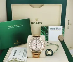 ROLEX 40MM 18KT ROSE GOLD DAYTONA IVORY INDEX DIAL - EVEROSE - 116505 SANT BLANC