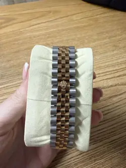 Rolex Silver Rose Gold Date Just Watch