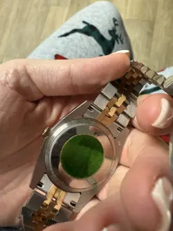 Rolex Silver Rose Gold Date Just Watch