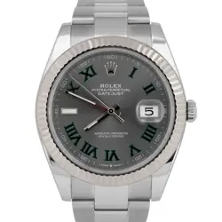 2024 NEW PAPERS ROLEX DATEJUST 41MM WIMBLEDON FLUTED OYSTER WATCH 126334 BOX