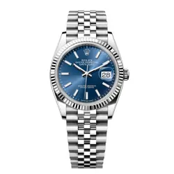 ROLEX DATEJUST 36MM BLUE DIAL OYSTERSTEEL AND WHITE GOLD JUBILEE 126234
