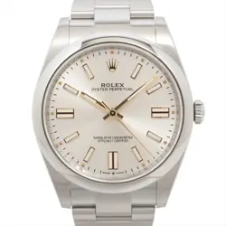 ROLEX OYSTER PERPETUAL 124300 SS AT SILVER-FACE 3 EXTRA LINKS