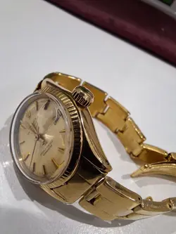 Rolex Ladies Datejust 6517 26mm Vintage 18K Solid Gold