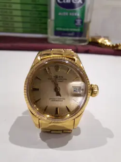 Rolex Ladies Datejust 6517 26mm Vintage 18K Solid Gold