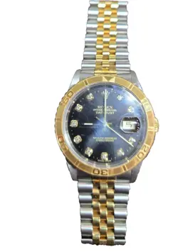 ROLEX DATEJUST 16263 TURN - O - GRAPH BLACK DIAMOND DIAL 36MM
