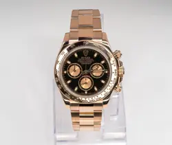 ROLEX WATCH COSMOGRAPH DAYTONA BLACK DIAL ROSE GOLD 40MM 116505