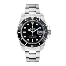 ROLEX SUBMARINER WATCH 40MM BLACK HOUR MARKERS DIAL STAINLESS STEEL 116610LN