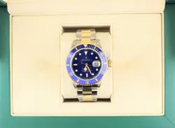 1997 ROLEX SUBMARINER 16613 BLUE DIAL TT OYSTER NO PAPERS 40MM