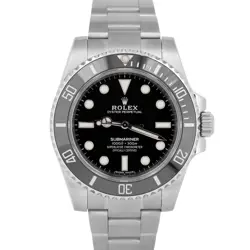 MINT 2018 PAPERS ROLEX SUBMARINER NO-DATE CERAMIC 40MM STEEL WATCH 114060 BOX