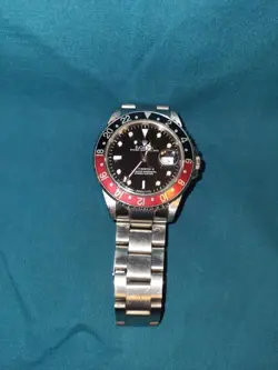 Rolex GMT Master II Red & Black  Model 16710 Stainless Steel Rotating Bezel