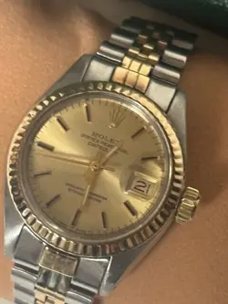 LADIES ROLEX DATEJUST 69173 CHAMPAGNE 26MM