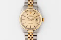 ROLEX DATEJUST 1601 STAINLESS STEEL & YELLOW GOLD 36MM WATCH TWO TONE