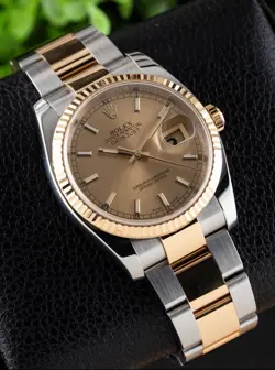 Rolex Datejust 36 Two Tone 18k Yellow Gold ref 116233 with Travel Pouch!!!