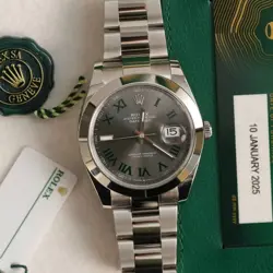 ROLEX DATEJUST 126300 SILVER OYSTER BRACELET WITH SILVER BEZEL NEW 2025 COMPLETE