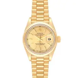 ROLEX DATEJUST PRESIDENT YELLOW GOLD LADIES WATCH 69178