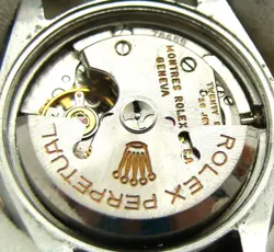 VINTAGE ROLEX 26mm WOMENs 14K & SS 6517 AUTOMATIC DATEJUST DIAMOND BEZEL c. 1964