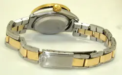 VINTAGE ROLEX 26mm WOMENs 14K & SS 6517 AUTOMATIC DATEJUST DIAMOND BEZEL c. 1964